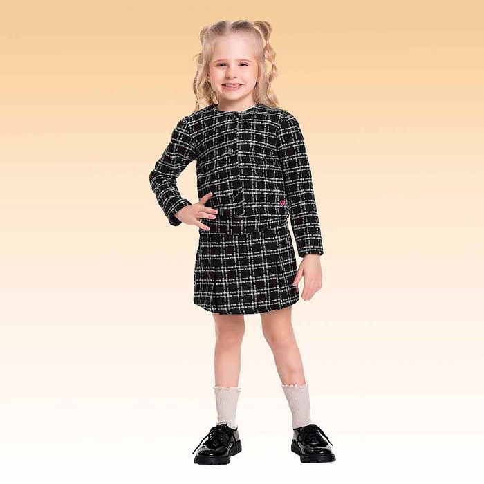 Casaco em tecido tweed