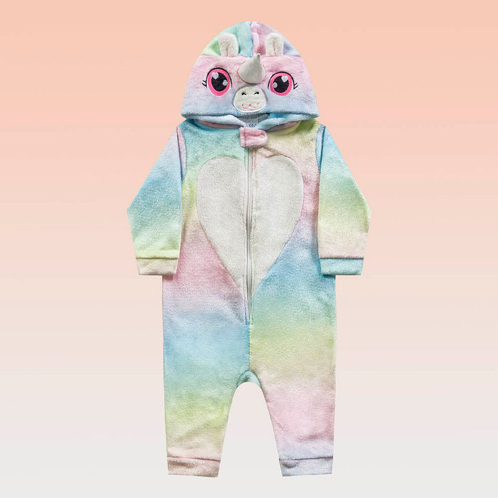 Kigurumi unicórnio em fleece