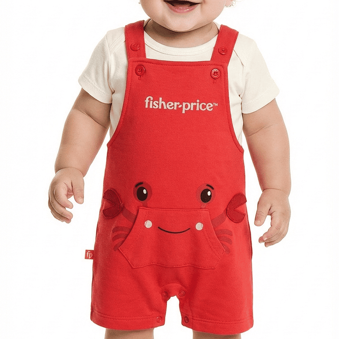 Conjunto body manga curta e macacão em moletinho