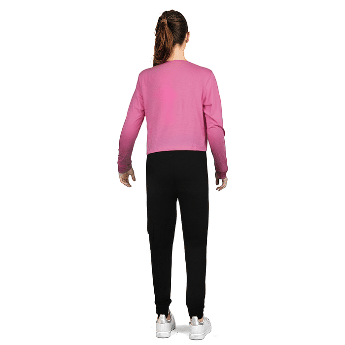 Blusa manga longa cropped Lilo & Stitch