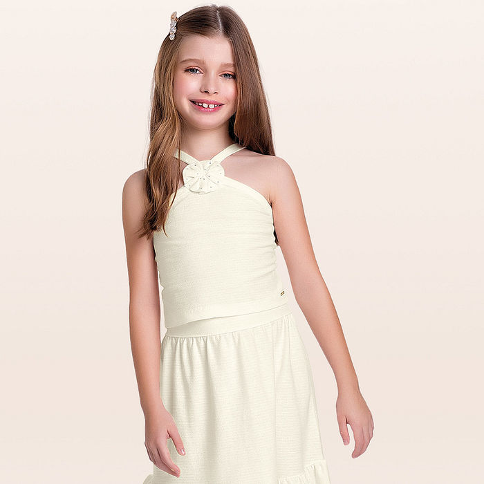 Conjunto regata e saia longa em malha florence