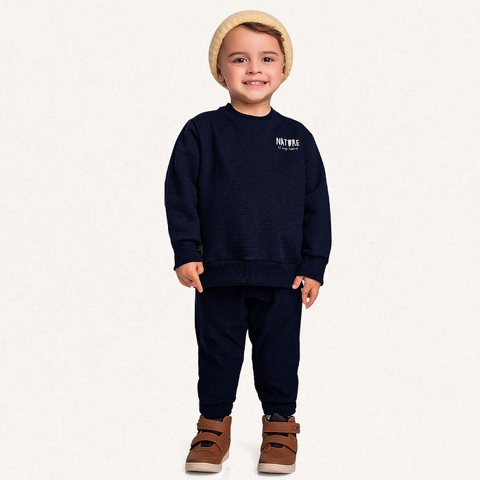 Blusão em moletom lótus natureza