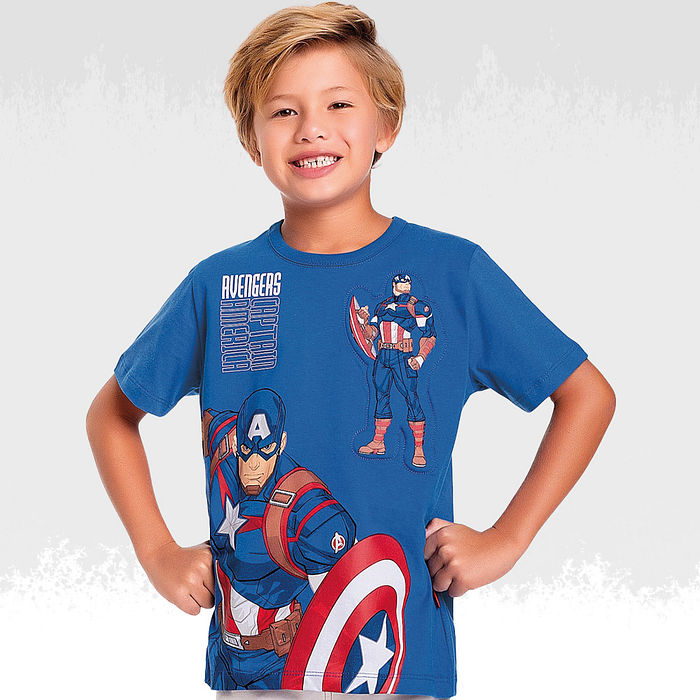 Camiseta vingadores meia malha