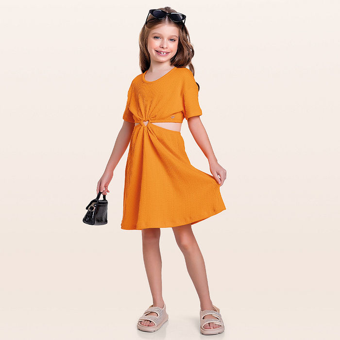 Vestido em malha candy coração