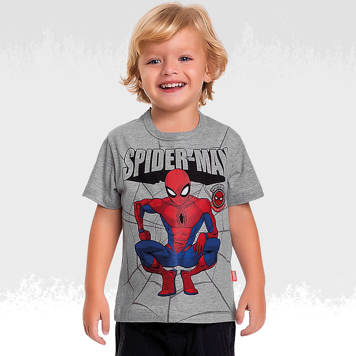 Camiseta em meia malha spiderman