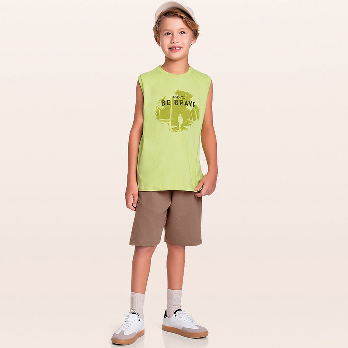 Conjunto regata e bermuda brave