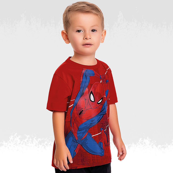 Camiseta spiderman meia malha