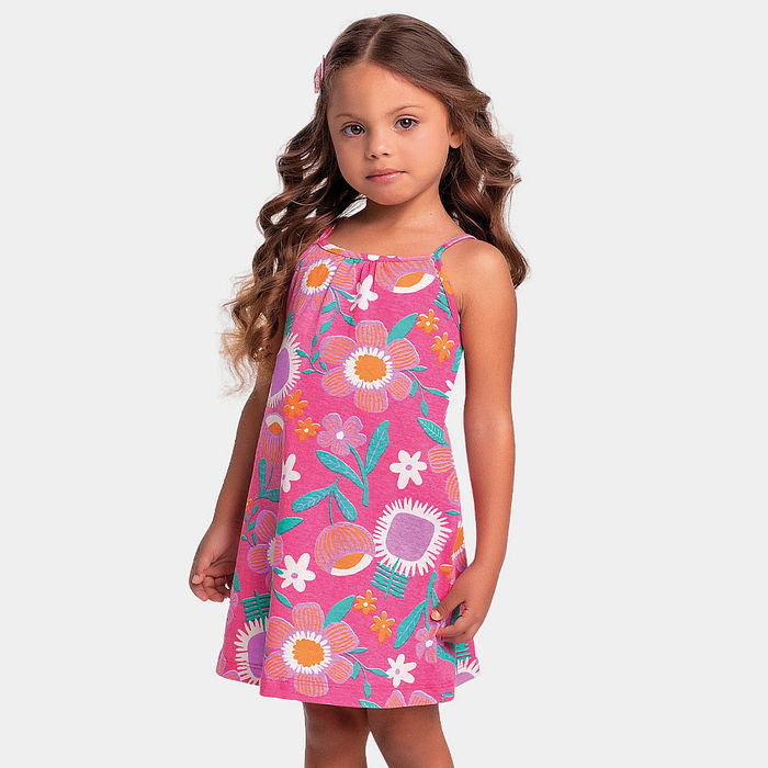 Vestido de alça florido