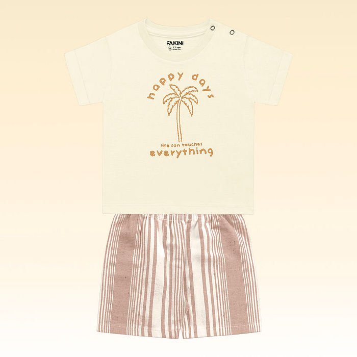 Conjunto camiseta meia malha e shorts em Brooklyn