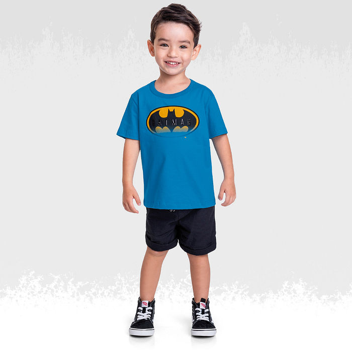 Camiseta em meia malha do batman