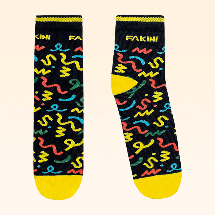 Meia cano curto colorida