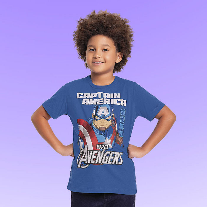 Camiseta em meia malha Os Vingadores