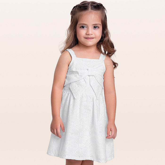 Vestido em laise laço