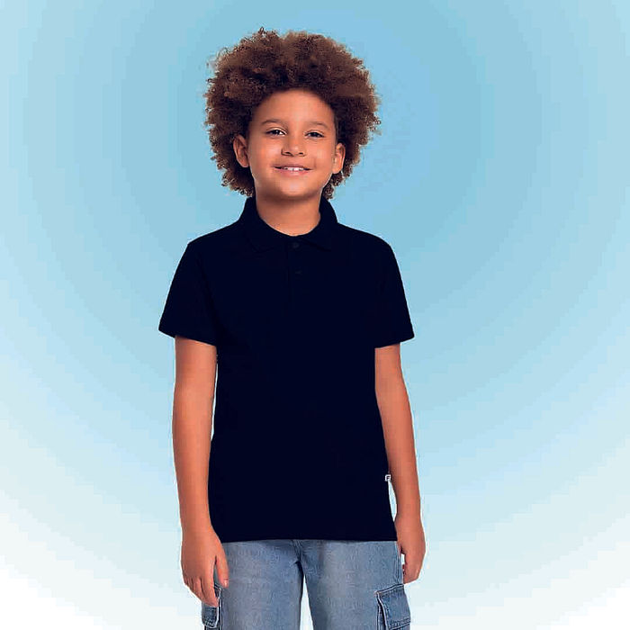 Camisa polo em meia malha