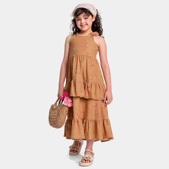 Vestido midi de flores