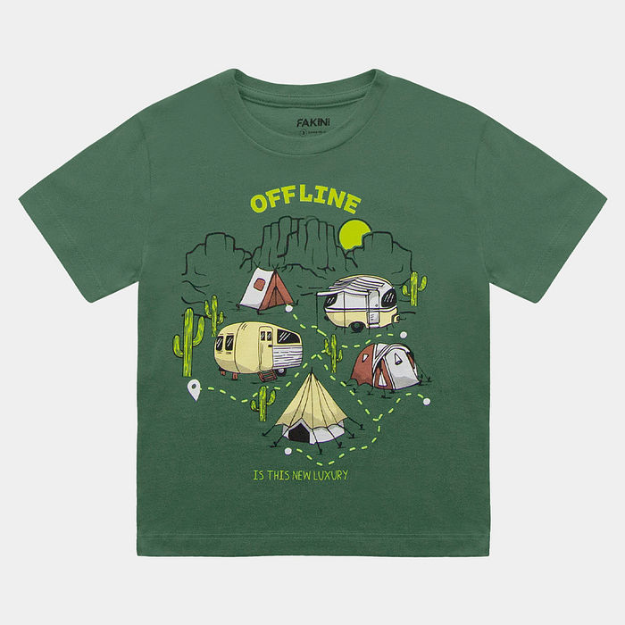 Camiseta desert com silk em relevo 3D