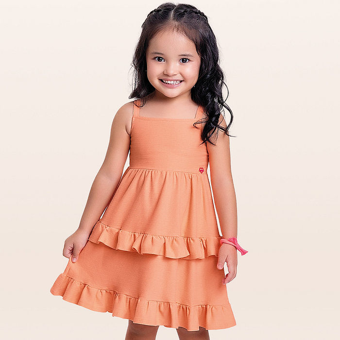 Vestido em malha florence babados