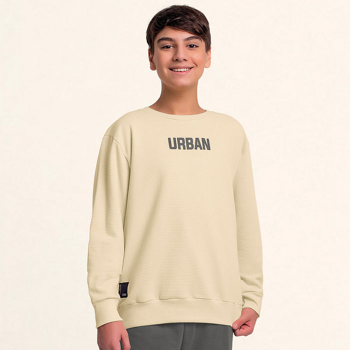 Conjunto blusão em moletom lótus e calça em moletom urban