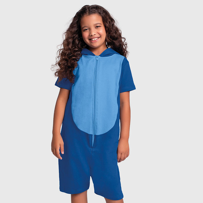 Kigurumi curto Lilo & Stitch em moletinho