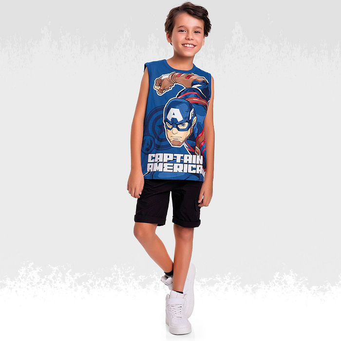 Regata em meia malha vingadores