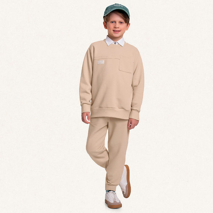 Conjunto blusão e calça em moletom piquet com bolso