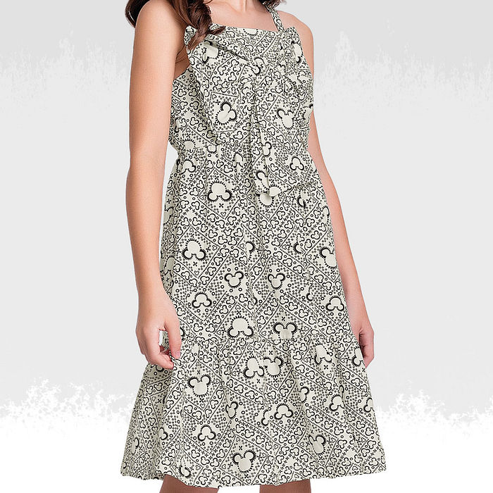 Vestido midi em meia malha minnie