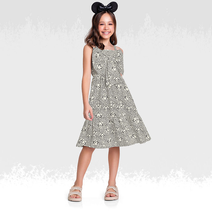 Vestido midi em meia malha minnie