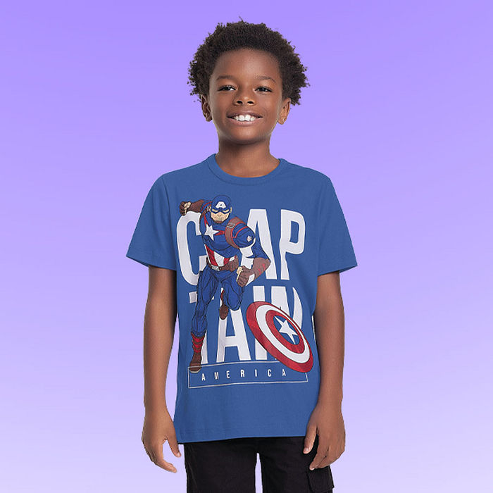 Camiseta em meia malha Os Vingadores