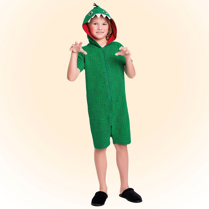 Kigurumi dinossauro em moletinho