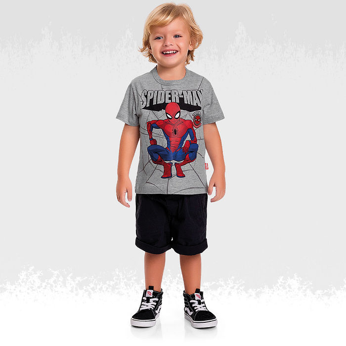Camiseta em meia malha spiderman