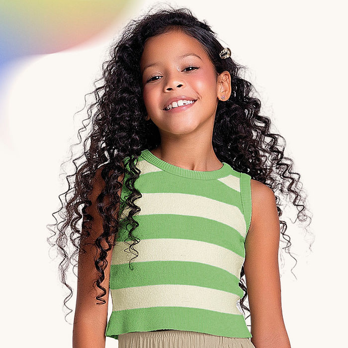 Regata em tricot listras