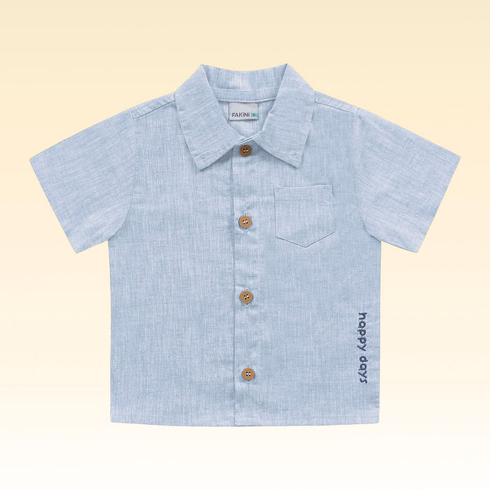 Camisa com bordado e bolso funcional em Biarritz