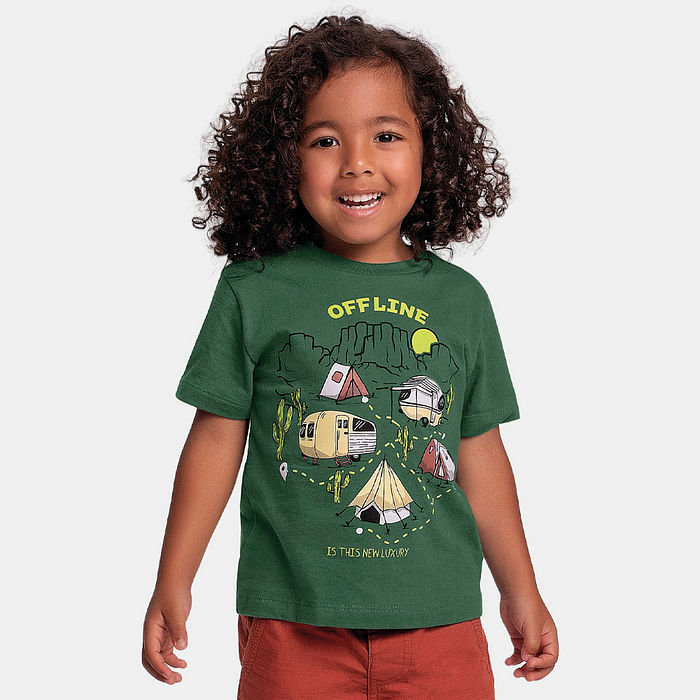 Camiseta desert com silk em relevo 3D