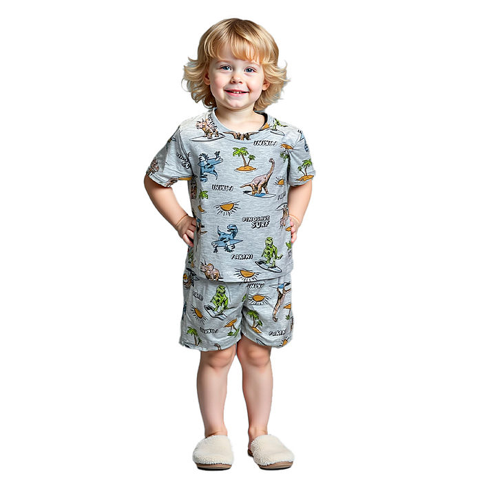 Conjunto Pijama Camiseta/Bermuda Dino