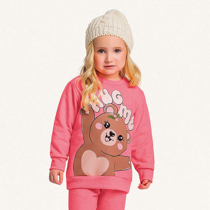 Conjunto blusão e calça em moletom molinê hug me