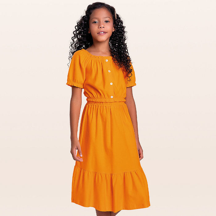 Conjunto blusa cropped e saia midi em cotton flamê