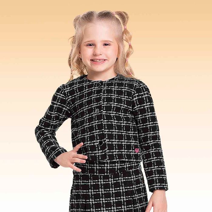 Casaco em tecido tweed