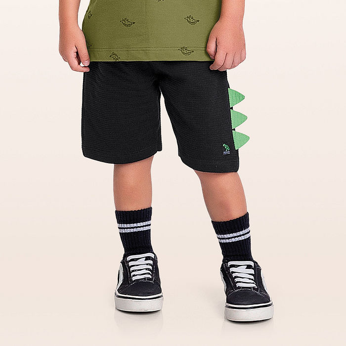 Bermuda em moletinho lótus dino