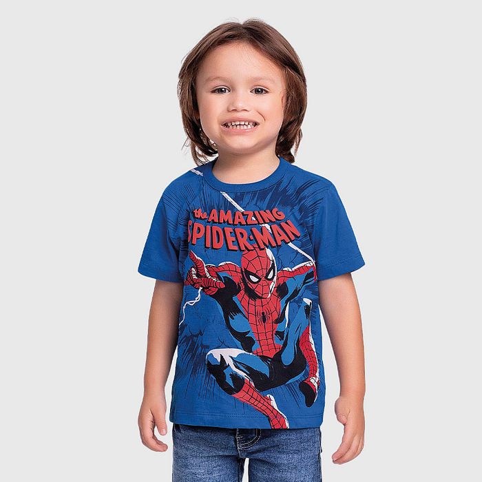 Camiseta em meia malha spider-man