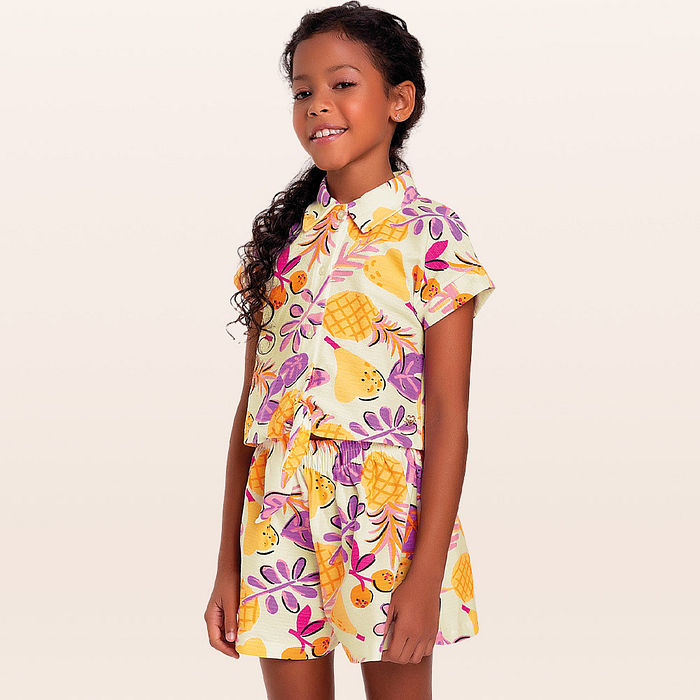 Conjunto camisa e short feira