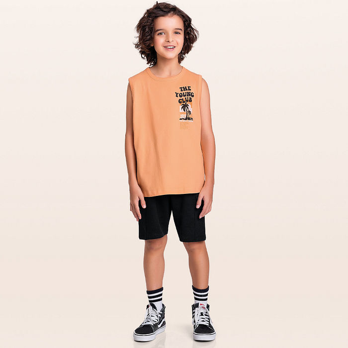 Conjunto regata e bermuda férias