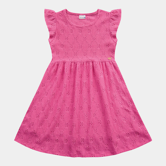 Vestido em tecido laise