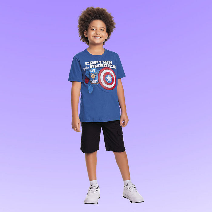 Camiseta em meia malha Os Vingadores