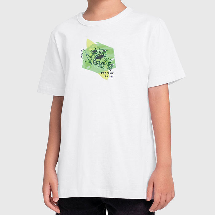 Camiseta com detalhe de silk relevo em 3D Stitch