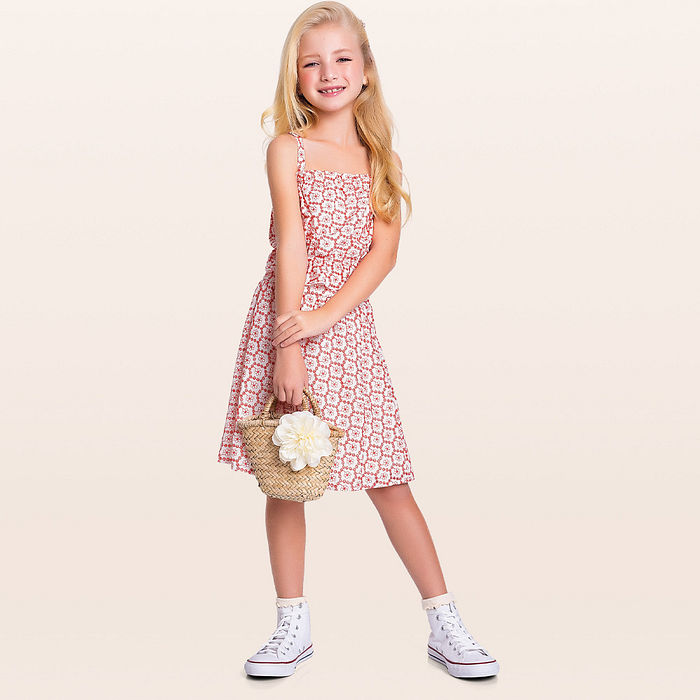 Conjunto regata e saia mini flor