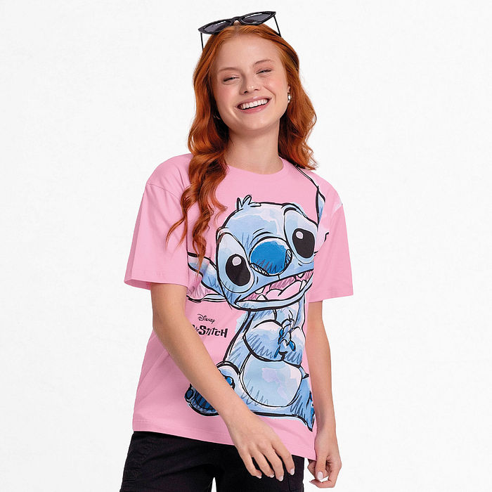 Blusa Stitch em meia malha