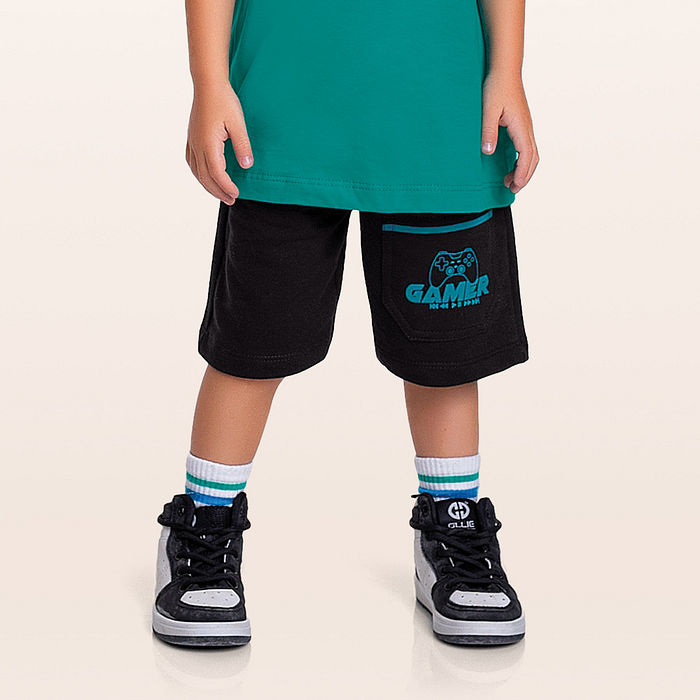 Bermuda em moletinho gamer
