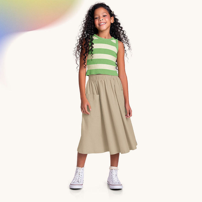 Regata em tricot listras