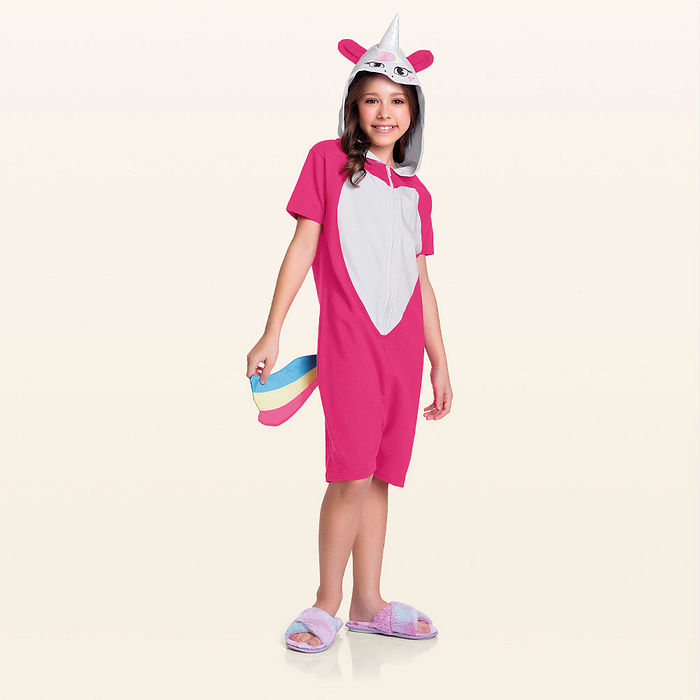 Kigurumi unicórnio em moletinho