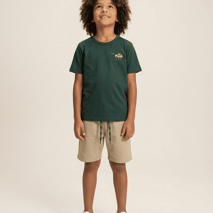 Conjunto camiseta e bermuda Safari